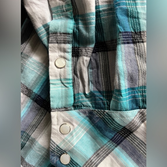 COWBOY UP MENS WESTERN PLAID SNAP SHIRT SZL - Picture 4 of 7